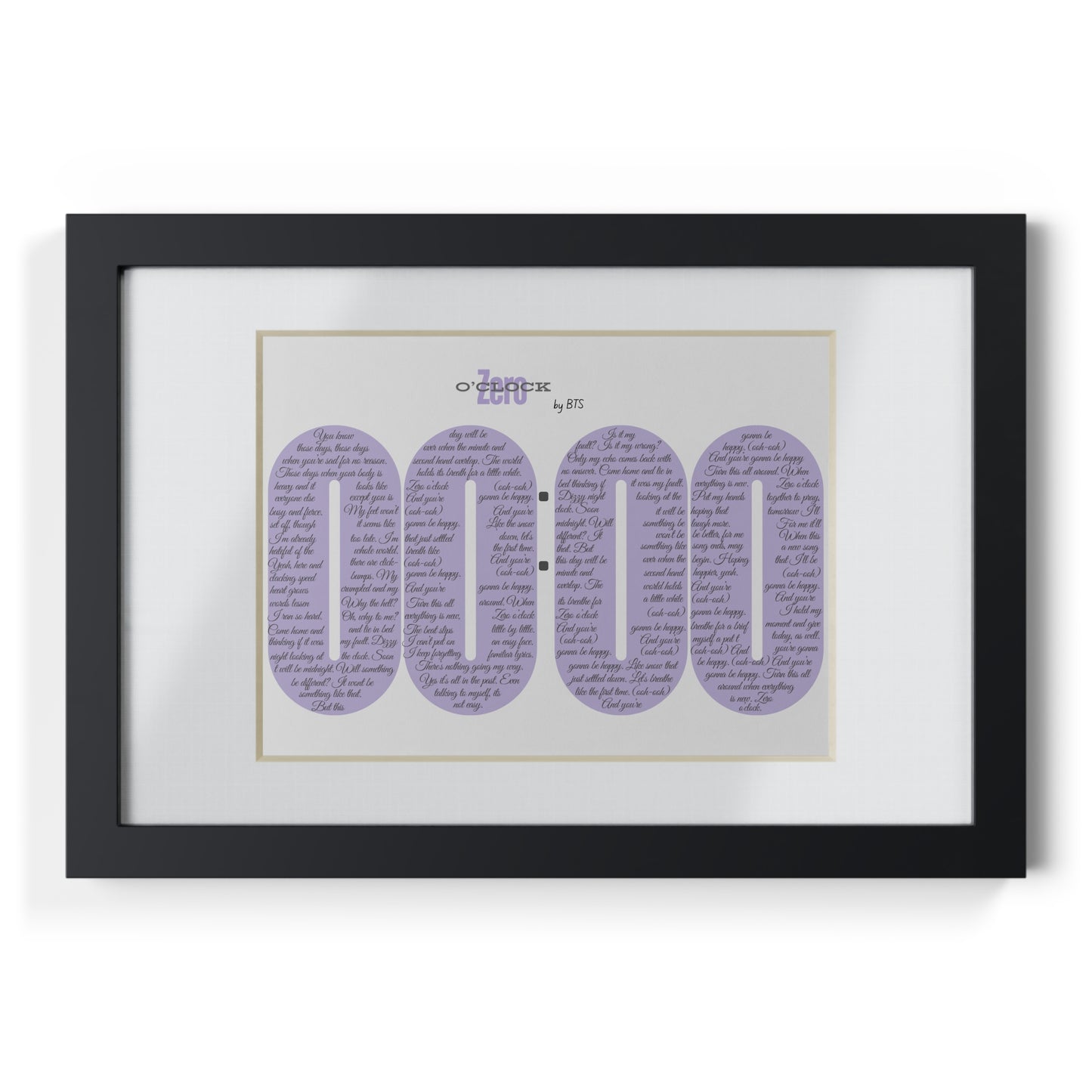Framed Zero 0'Clock English Lyrics