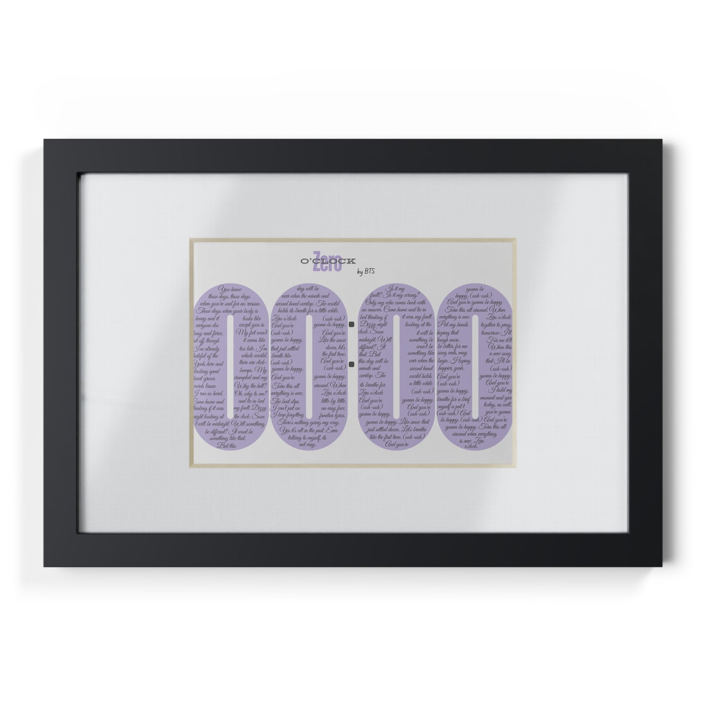Framed Zero 0'Clock English Lyrics