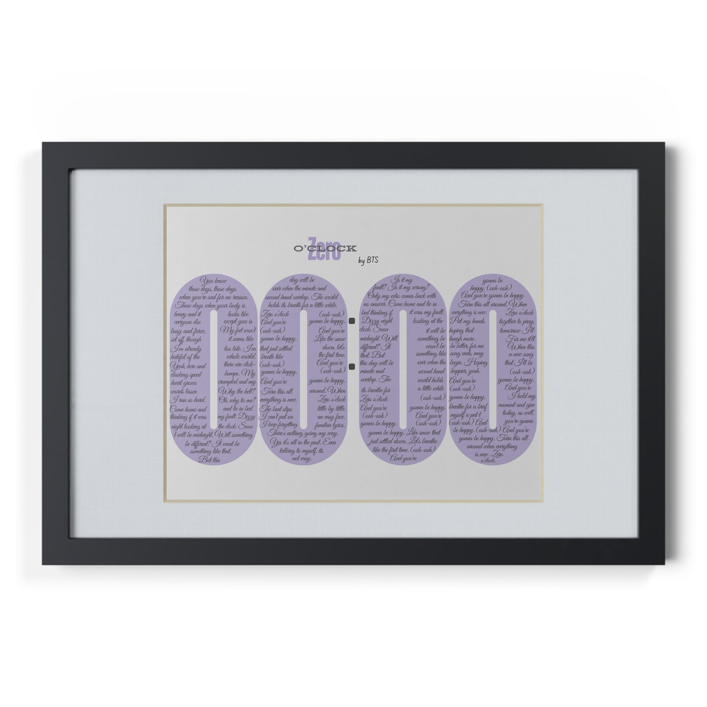 Framed Zero 0'Clock English Lyrics