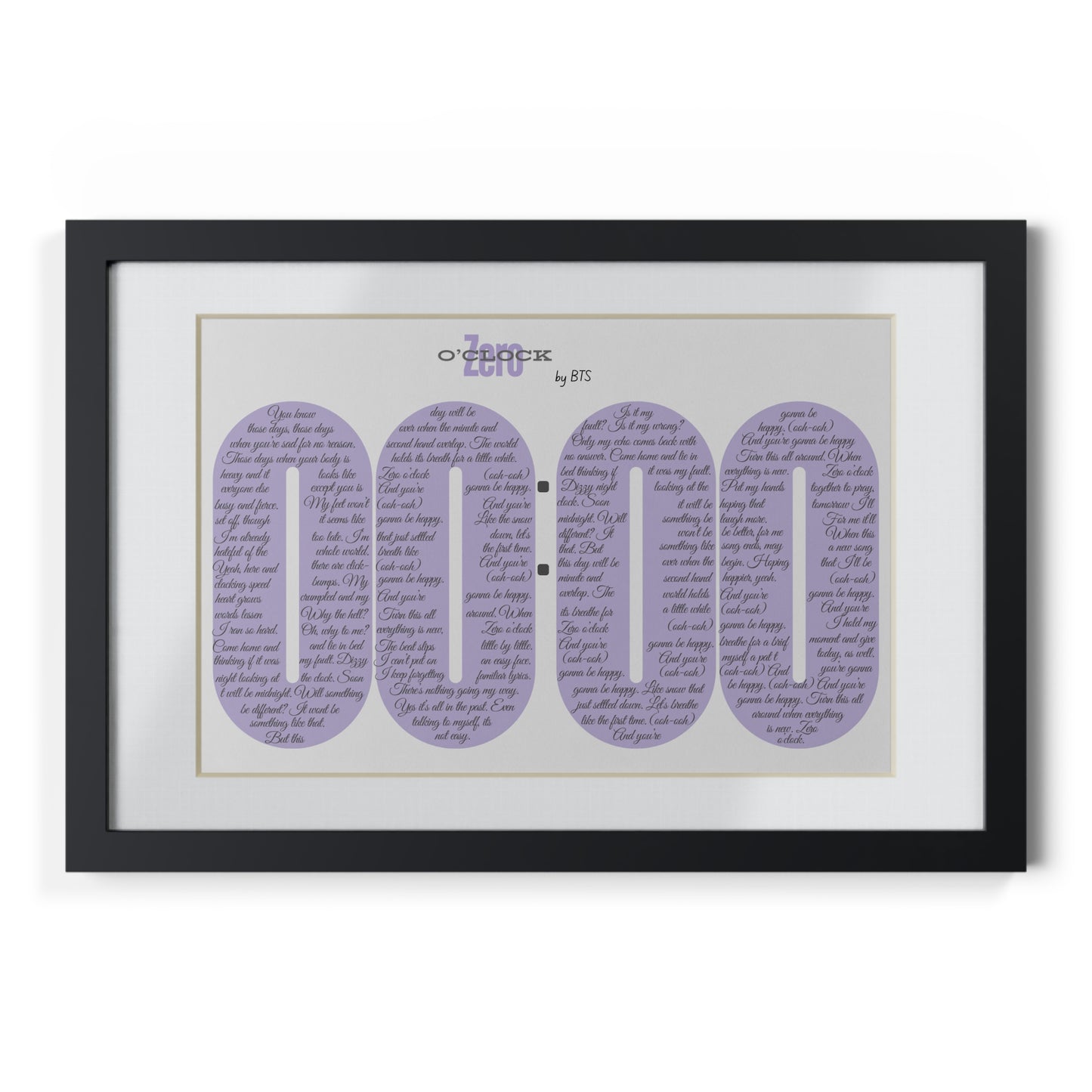 Framed Zero 0'Clock English Lyrics