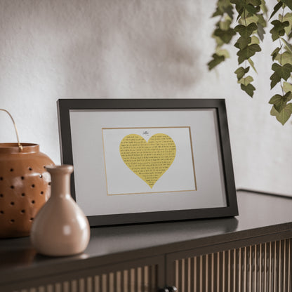 Framed Letter English Lyrics in Yellow Heart