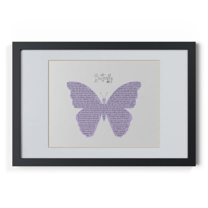 Framed Butterfly English Lyrics in Purple Butterfly