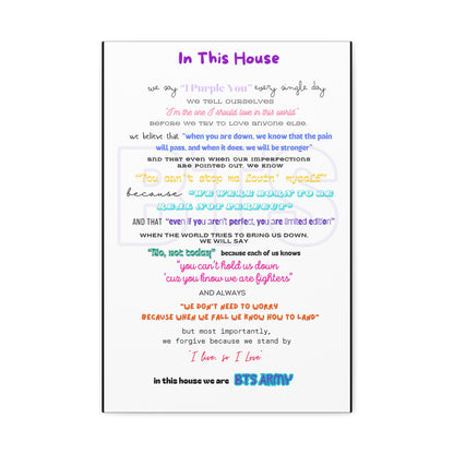 BTS Army Wall Art, Inspirational Poster for BTS Fans, Home Decor for Believers, Gift for Music Lovers, Motivational Quote Art