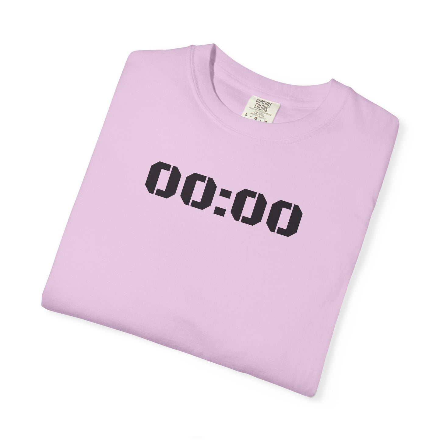 00:00 Minimal Digital Clock T-Shirt — Graphic Tee with Midnight Timer Design