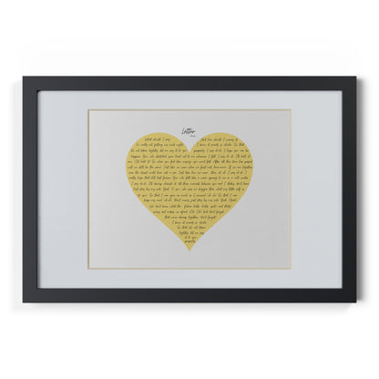 Framed Letter English Lyrics in Yellow Heart