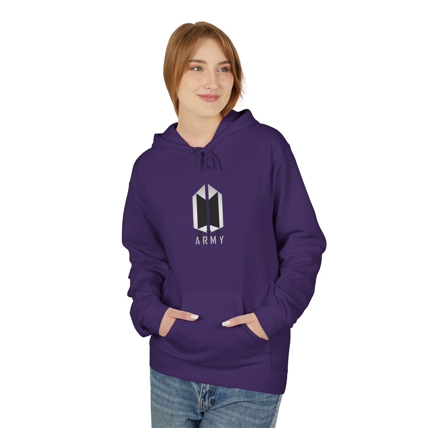 Minimal BTS Logo Hoodie — K-Pop Fan Pullover