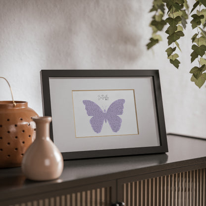 Framed Butterfly English Lyrics in Purple Butterfly