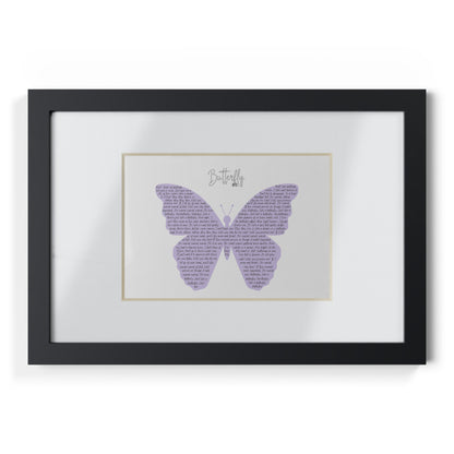 Framed Butterfly English Lyrics in Purple Butterfly