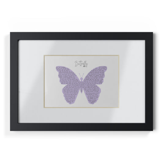 Framed Butterfly English Lyrics in Purple Butterfly