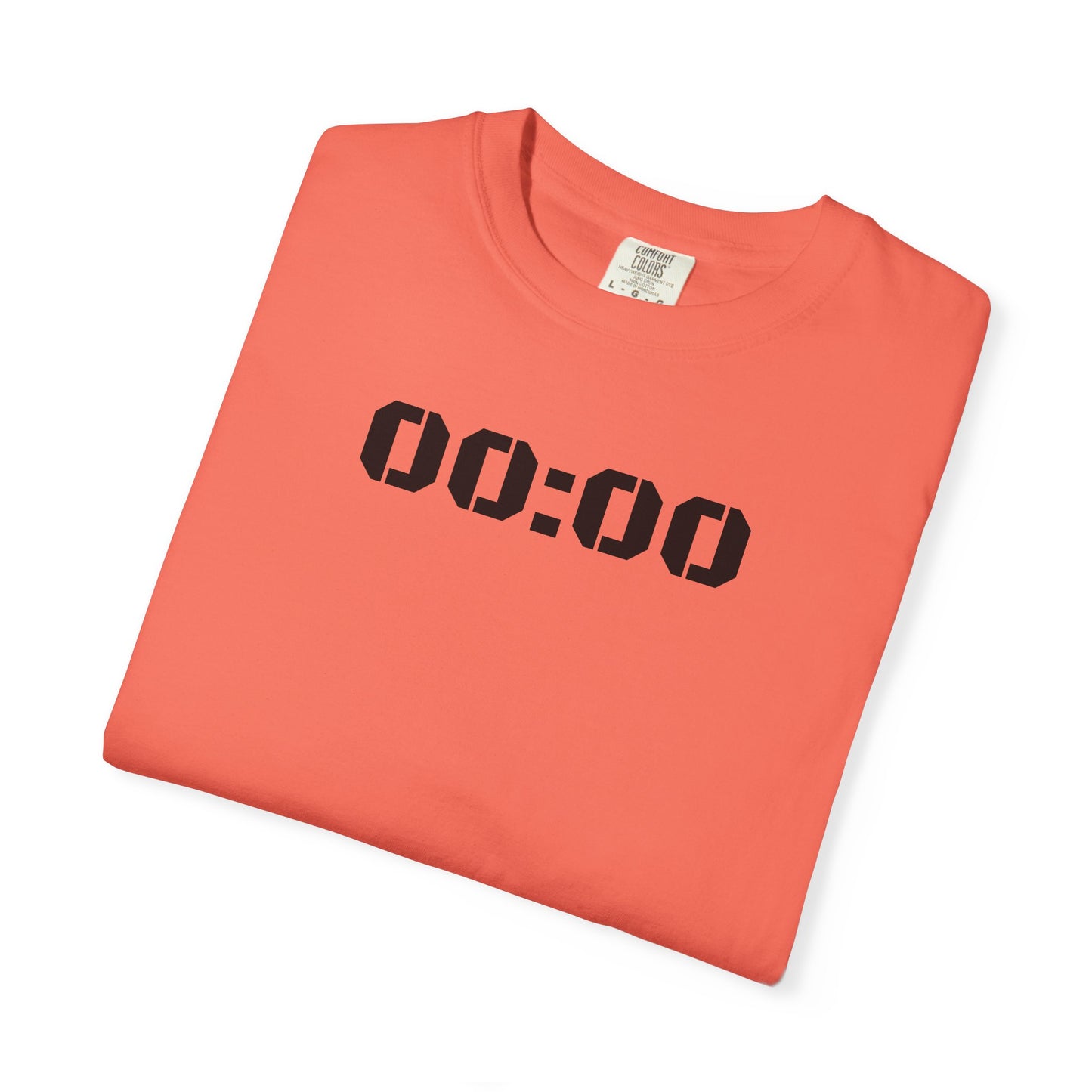 00:00 Minimal Digital Clock T-Shirt — Graphic Tee with Midnight Timer Design