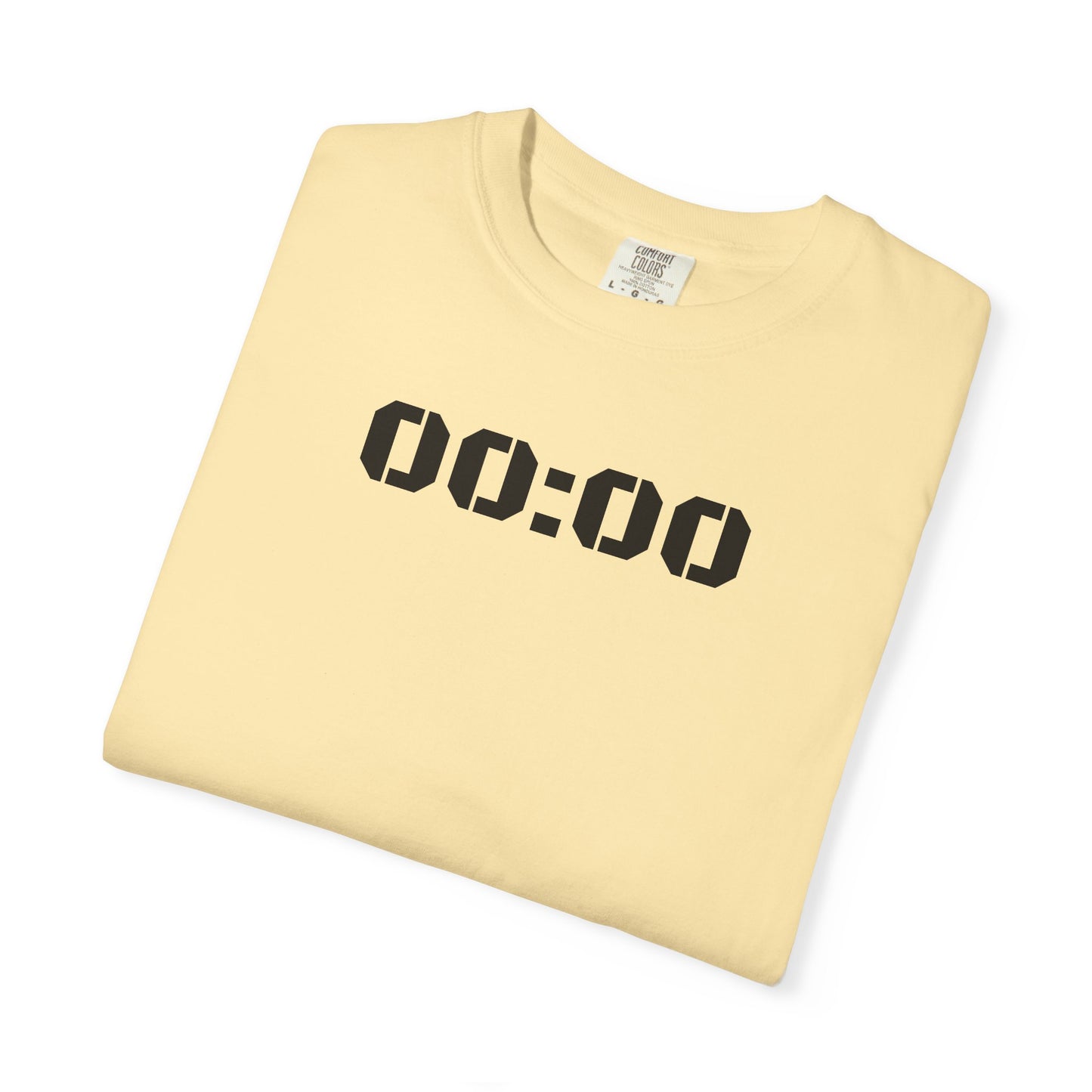 00:00 Minimal Digital Clock T-Shirt — Graphic Tee with Midnight Timer Design