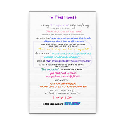BTS Army Wall Art, Inspirational Poster for BTS Fans, Home Decor for Believers, Gift for Music Lovers, Motivational Quote Art
