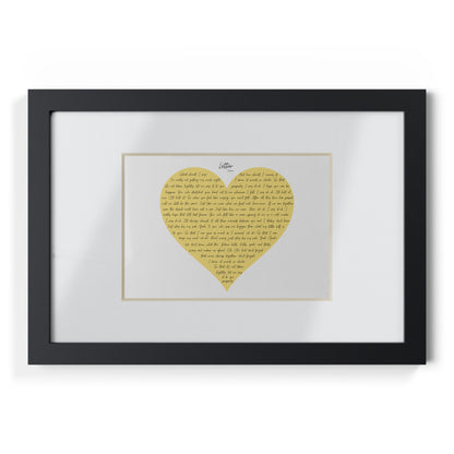 Framed Letter English Lyrics in Yellow Heart