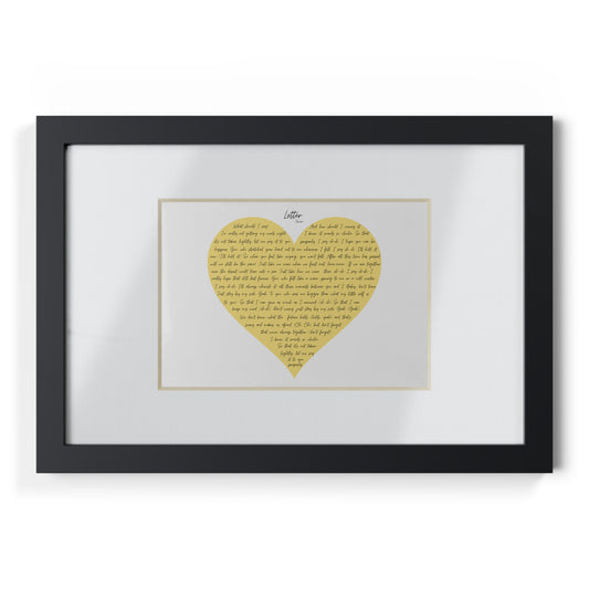 Framed Letter English Lyrics in Yellow Heart